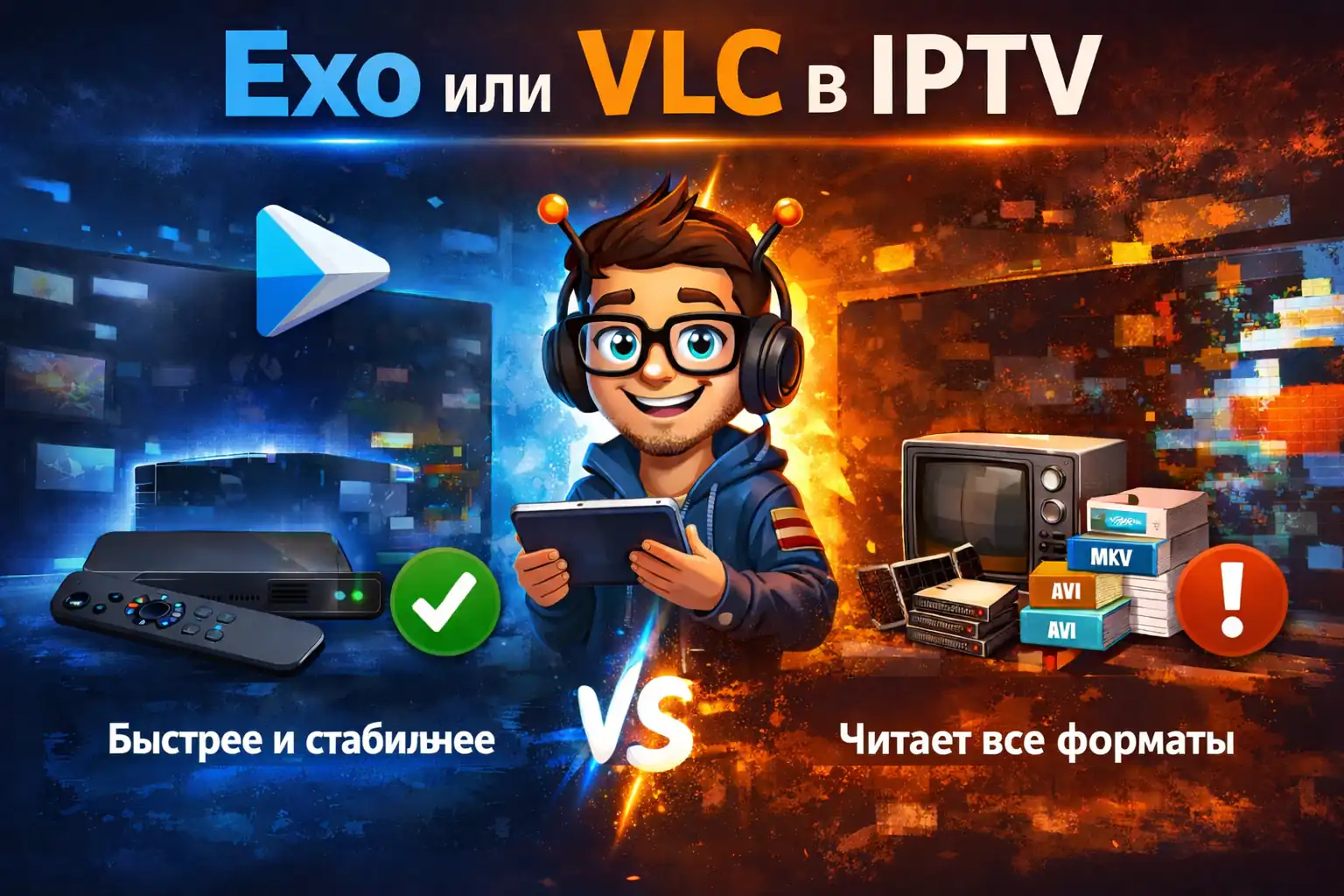 EXO vs VLC в IPTV — сравнение движков воспроизведения
