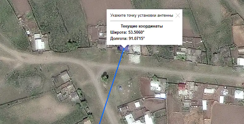 Направление на ABS-2 75.0°E - деревня Николаевка
Красноярский край, Манско-Уярский муниципальный округ