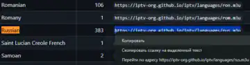 Скопировать плейлист в Буфер обмена