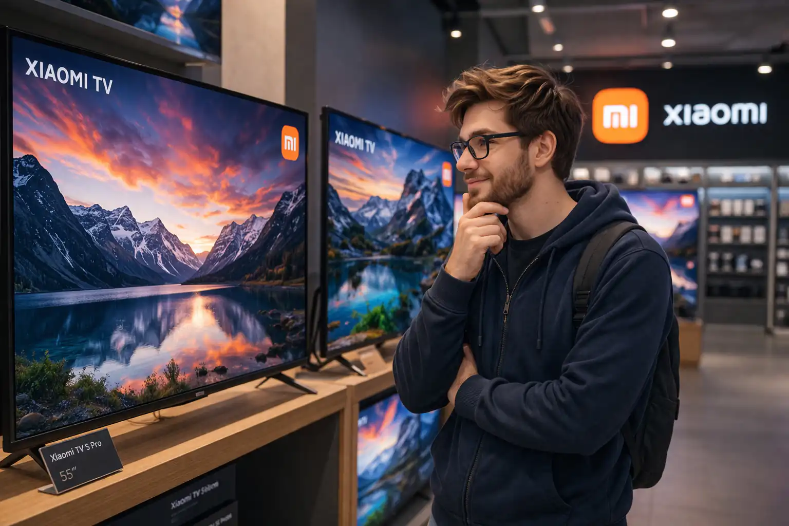 Гик смотрит на телевизоры Xiaomi